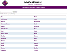 Tablet Screenshot of interparts.mycarparts.net